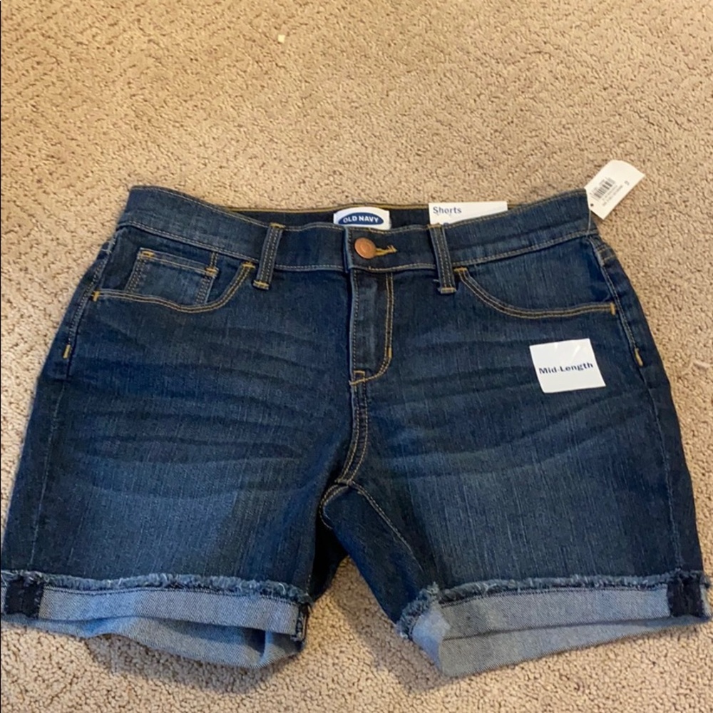 I’m selling denim Bermuda shorts.